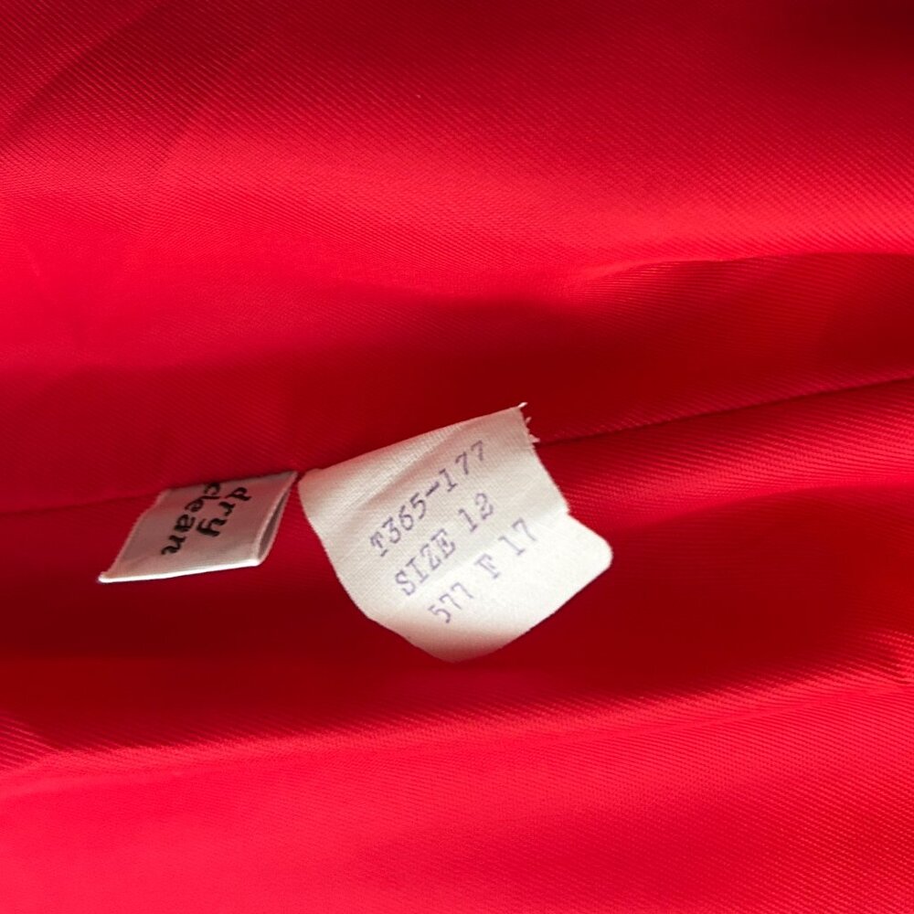 VINTAGE 60's Pendleton Bright Red 100% Wool Blazer with Single Button Closure - Picture 6 of 8